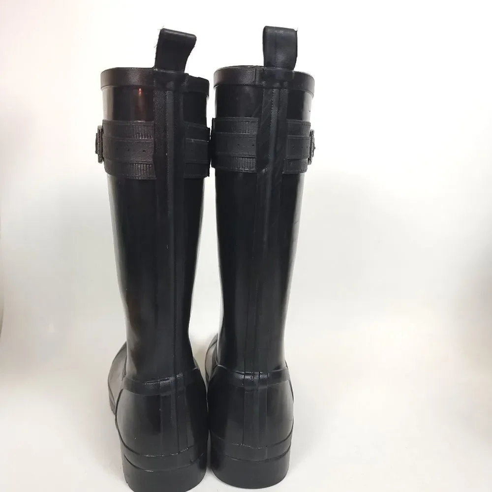 Sperry Walker Atlantic Lined Rain black knee high tall Boots STS82562 Size 7